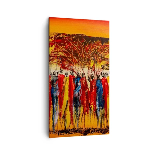 Canvas picture - Marching in the Rhythm of Tam-tam - 45x80 cm