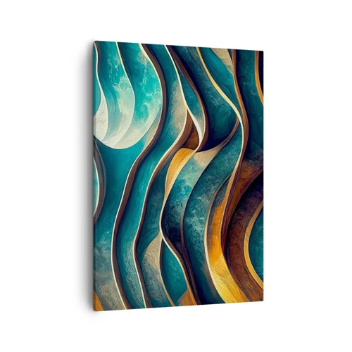 Canvas picture - Meanderings of Blue - 50x70 cm