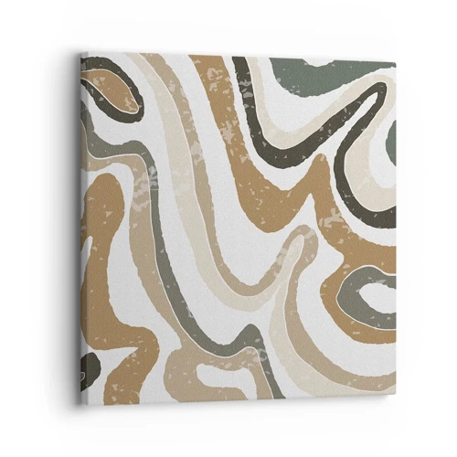 Canvas picture - Meanders of Earth Colours - 30x30 cm