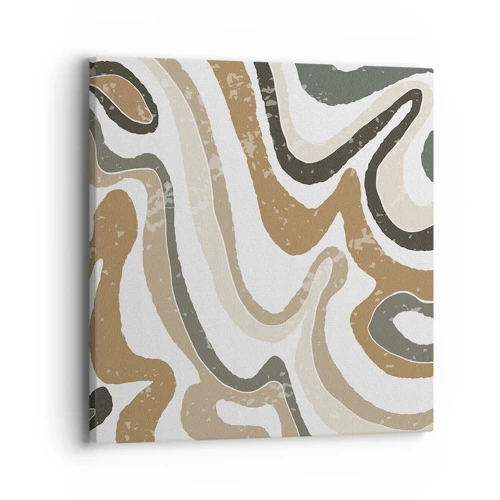 Canvas picture - Meanders of Earth Colours - 40x40 cm