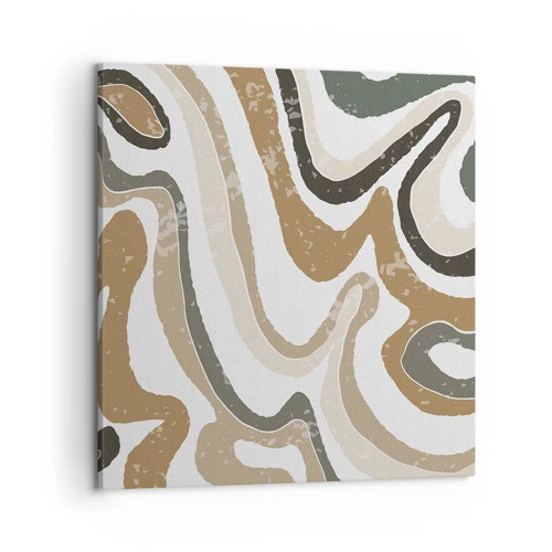 Canvas picture - Meanders of Earth Colours - 50x50 cm