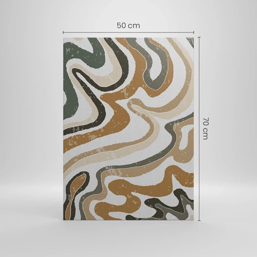 Canvas picture - Meanders of Earth Colours - 50x70 cm