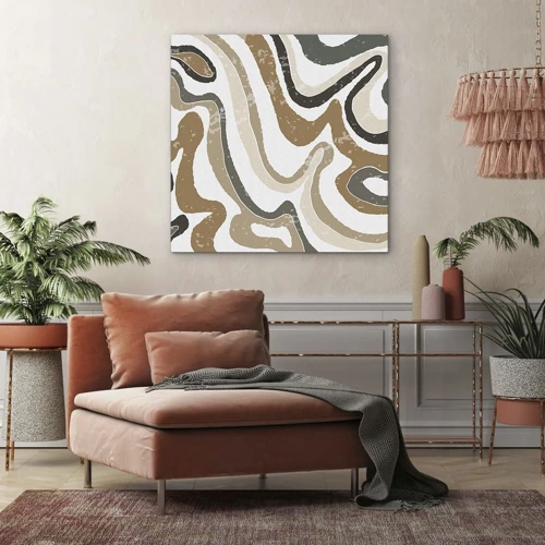 Canvas picture - Meanders of Earth Colours - 60x60 cm
