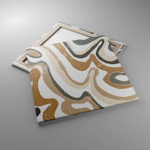 Canvas picture - Meanders of Earth Colours - 70x70 cm