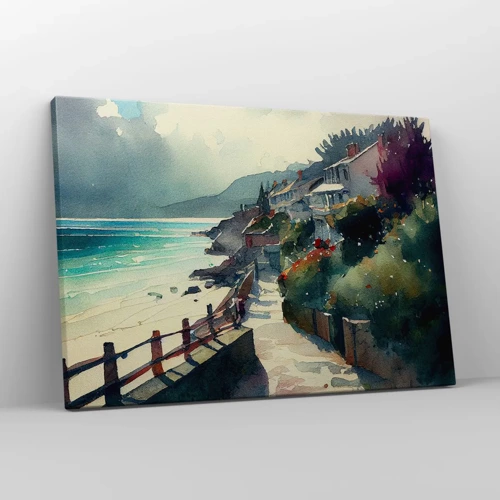 Canvas picture - Mediterranean Town - 70x50 cm