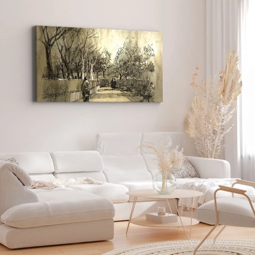 Canvas picture - Moment Stopped with a Feather - 100x40 cm