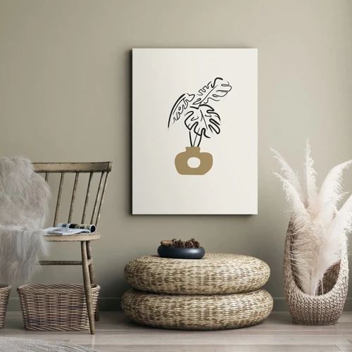 Canvas picture - Monstera - House Decoration - 65x120 cm