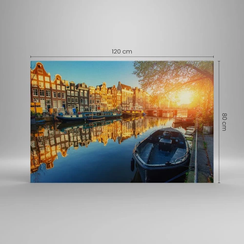 Canvas picture - Morning in Amsterdam - 120x80 cm