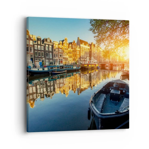Canvas picture - Morning in Amsterdam - 40x40 cm