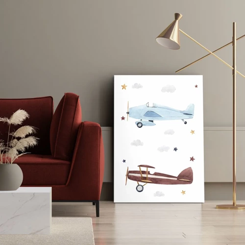 Canvas picture - Mr Pilot We Are Waiting! - 45x80 cm