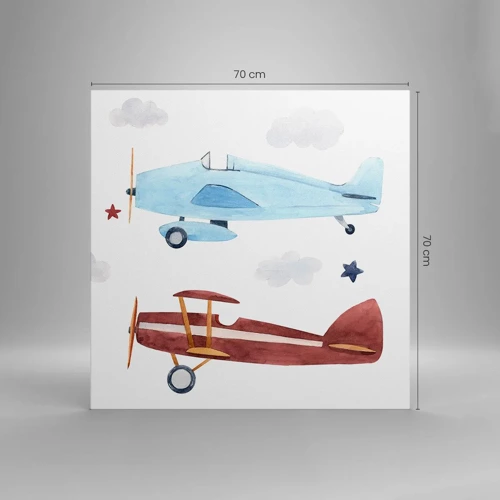 Canvas picture - Mr Pilot We Are Waiting! - 70x70 cm