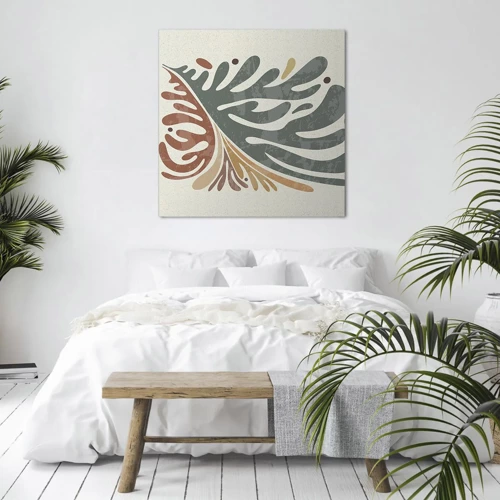 Canvas picture - Multicolour Leaf - 30x30 cm