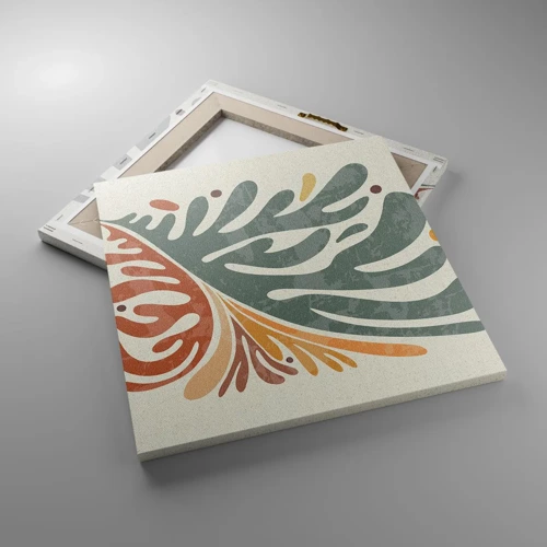 Canvas picture - Multicolour Leaf - 40x40 cm