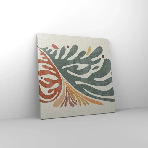 Canvas picture - Multicolour Leaf - 40x40 cm