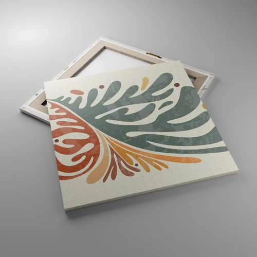 Canvas picture - Multicolour Leaf - 60x60 cm