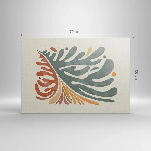 Canvas picture - Multicolour Leaf - 70x50 cm