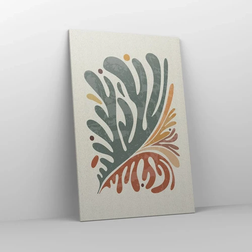 Canvas picture - Multicolour Leaf - 80x120 cm
