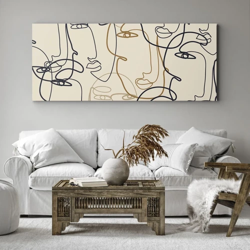 Canvas picture - Multiplied Portrait - 100x40 cm