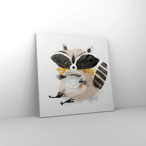 Canvas picture - My Friend Raccoon - 50x50 cm