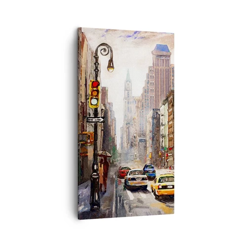 Canvas picture - New York - Colourful in Rain - 45x80 cm