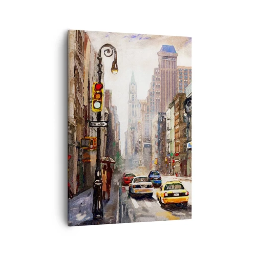 Canvas picture - New York - Colourful in Rain - 50x70 cm