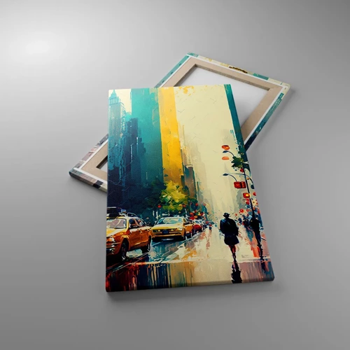 Canvas picture - New York - Even Rain Is Colourful - 45x80 cm