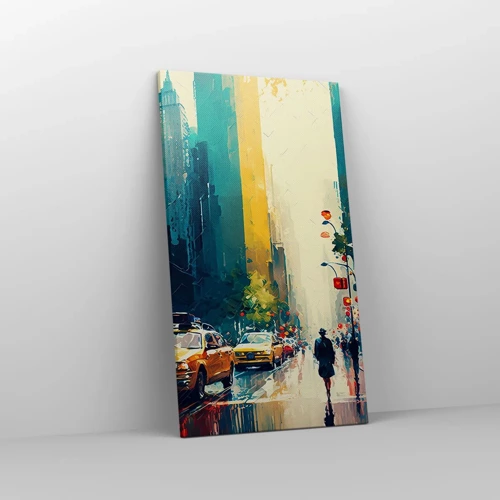 Canvas picture - New York - Even Rain Is Colourful - 45x80 cm