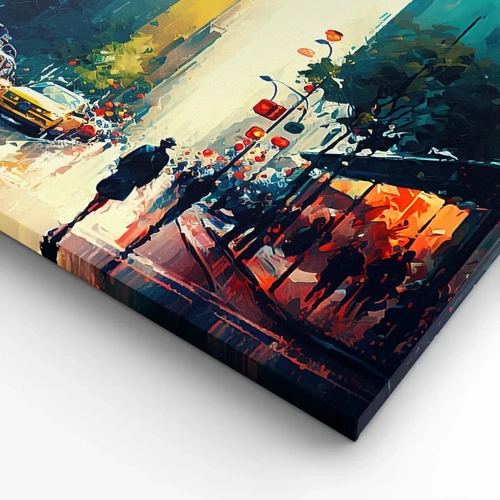 Canvas picture - New York - Even Rain Is Colourful - 45x80 cm