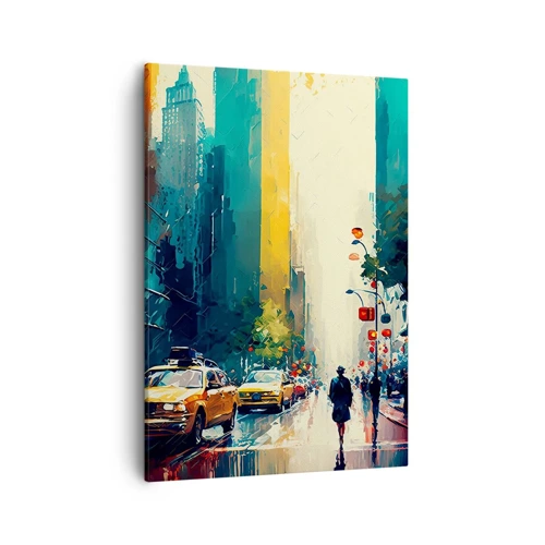 Canvas picture - New York - Even Rain Is Colourful - 50x70 cm