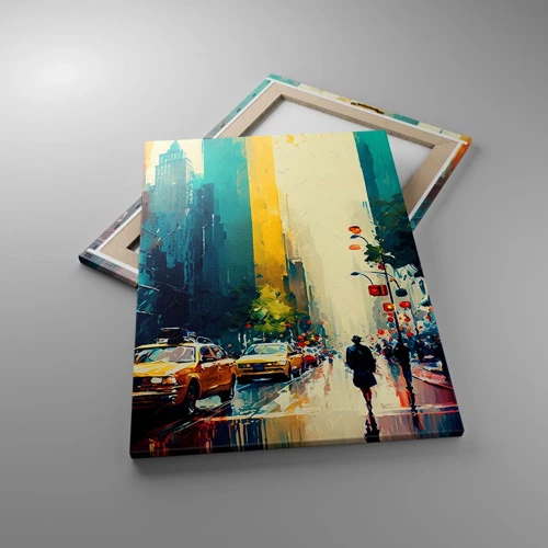 Canvas picture - New York - Even Rain Is Colourful - 50x70 cm