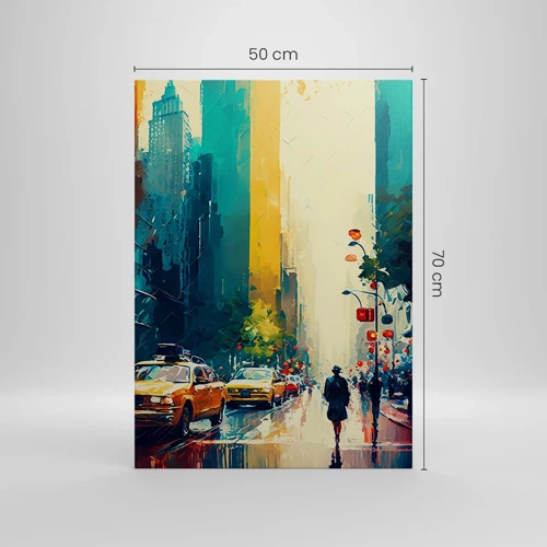 Canvas picture - New York - Even Rain Is Colourful - 50x70 cm