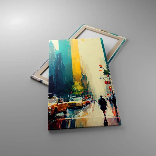 Canvas picture - New York - Even Rain Is Colourful - 55x100 cm