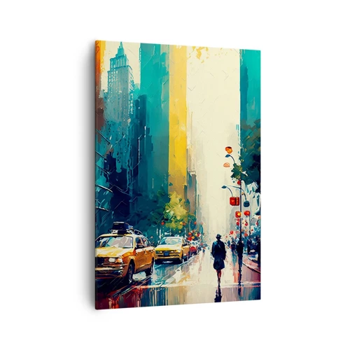 Canvas picture - New York - Even Rain Is Colourful - 70x100 cm