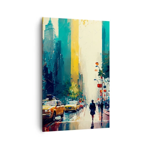 Canvas picture - New York - Even Rain Is Colourful - 80x120 cm