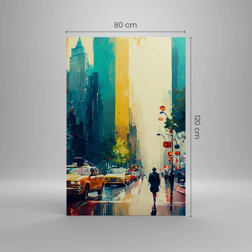 Canvas picture - New York - Even Rain Is Colourful - 80x120 cm