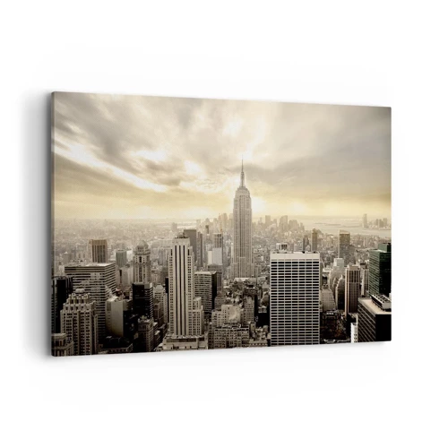 Canvas picture - New York Woven in Grey - 120x80 cm