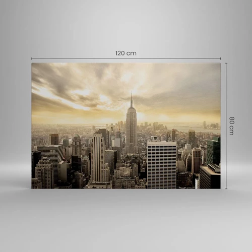 Canvas picture - New York Woven in Grey - 120x80 cm