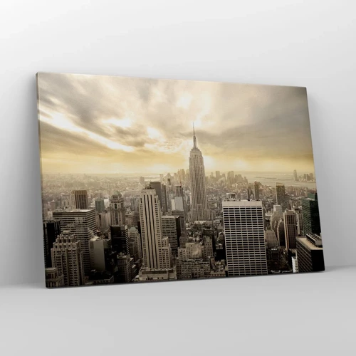 Canvas picture - New York Woven in Grey - 120x80 cm