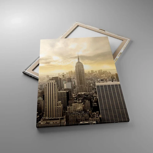 Canvas picture - New York Woven in Grey - 70x100 cm