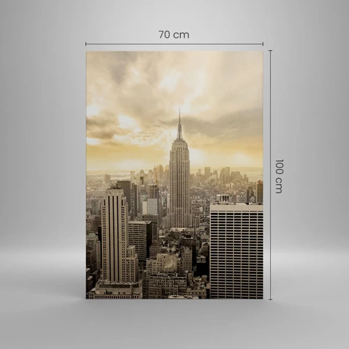 Canvas picture - New York Woven in Grey - 70x100 cm