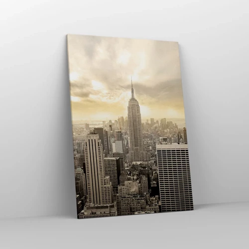 Canvas picture - New York Woven in Grey - 70x100 cm