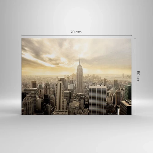 Canvas picture - New York Woven in Grey - 70x50 cm