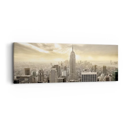 Canvas picture - New York Woven in Grey - 90x30 cm