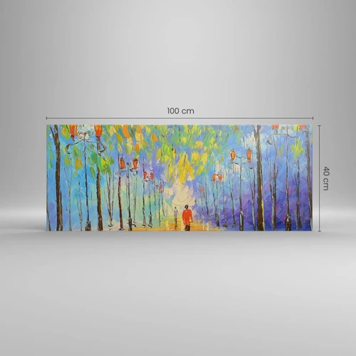 Canvas picture - Night Rain Song  - 100x40 cm