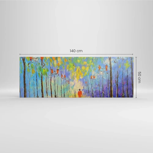 Canvas picture - Night Rain Song  - 140x50 cm