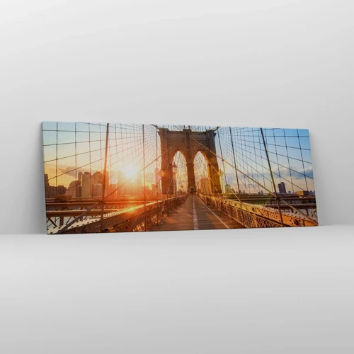 Canvas picture - On a Golden Bridge - 140x50 cm