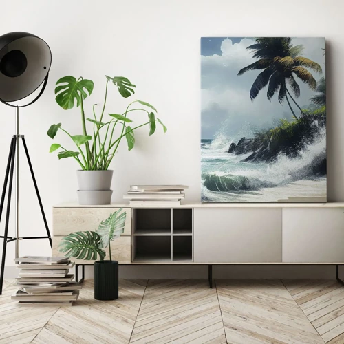 Canvas picture - On a Tropical Shore - 50x70 cm