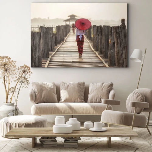 Canvas picture - On an Old Bridge - 70x50 cm