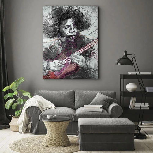 Canvas picture - On the Waves of Music - 45x80 cm