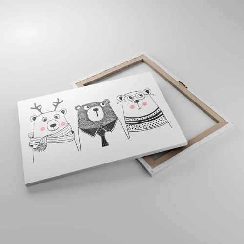 Canvas picture - One Teddy, Two Teddies, Three Teddies - 70x50 cm